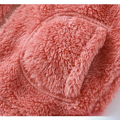 Cozy Bear-Ear Plush Toddler Vest